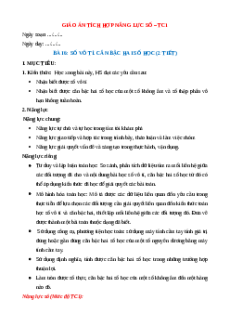 Giáo án Bài 6 Toán 7 Kết nối tri thức (năng lực số)