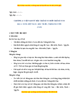 Giáo án Bài 4 Lịch sử 8 Cánh diều (2024): Xung đột Nam - Bắc triều, Trịnh - Nguyễn