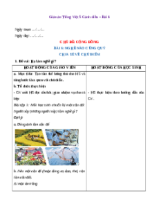 Giáo án Bài 6: Nghề nào cũng quý Tiếng Việt lớp 5 Cánh diều