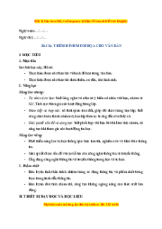 Giáo án Bài 8a Tin học 8 Chân trời sáng tạo: Thêm hình minh họa cho văn bản