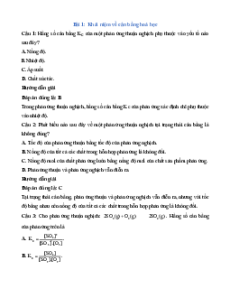 Bộ trắc nghiệm Hóa học 11 Chân trời sáng tạo có đáp án