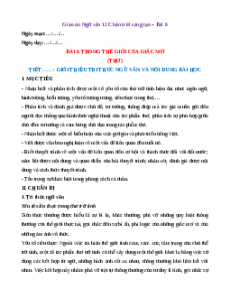 Giáo án Trong thế giới của giấc mơ (Thơ) 2024 Chân trời sáng tạo