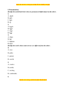 Đề thi cuối kì 1 Tiếng Anh 7 Friends plus (Đề 5 kèm file nghe)