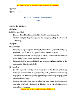 Giáo án Bài 2 Lịch sử 8 Cánh diều (2024): Cách mạng công nghiệp