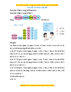 Giải Sgk Toán lớp 3 Bài 23: Các số có năm chữ số (Chân trời sáng tạo)