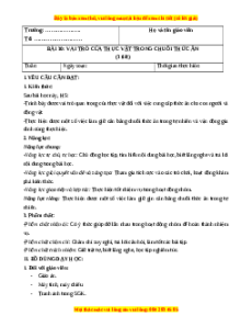 Giáo án Bài 30 Khoa học lớp 4 (Kết nối tri thức): Vai trò của thực vật trong chuỗi thức ăn
