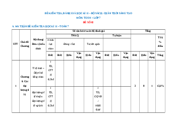 Đề thi cuối kì 2 Toán 7 Chân trời sáng tạo Cấu trúc mới - Đề 2