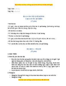 Giáo án Em yêu quê hương Tiếng việt 2 Cánh diều