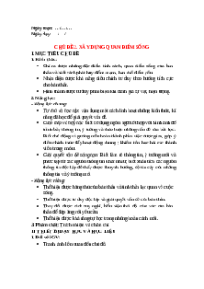 Giáo án Chủ đề 2: Xây dựng quan điểm sống HĐTN 10 Chân trời sáng tạo