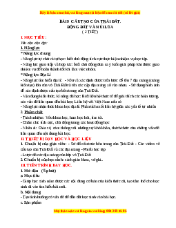 Giáo án Bài 9 Địa lí 6 Chân trời sáng tạo (2024): Cấu tạo của Trái Đất. Động đất và núi lửa