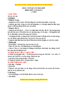 Giáo án Bài 9 Địa lí 6 Chân trời sáng tạo (2024): Cấu tạo của Trái Đất. Động đất và núi lửa