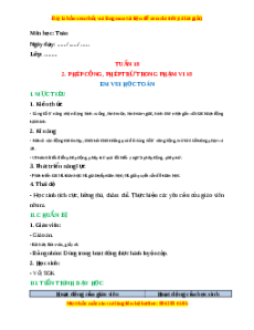 Giáo án Em vui học toán Toán lớp 1 Cánh diều