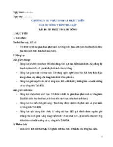 Giáo án Bài 18 Sinh học 12 Chân trời sáng tạo: Sự phát sinh sự sống