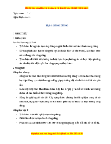 Giáo án Sóng dừng Vật lí 11 Cánh diều