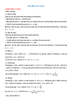 Chuyên đề Xác suất (Ôn thi Tốt nghiệp Toán 2025)
