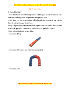 Lý thuyết KHTN 7 Kết nối tri thức Bài 18: Nam châm