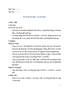 Giáo án Ôn tập chủ đề 1 và chủ đề 2 (2024) Công nghệ Điện - Điện tử 12 Cánh diều