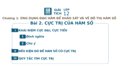 Giáo án Powerpoint Cực trị của hàm số Toán 12 Giải tích