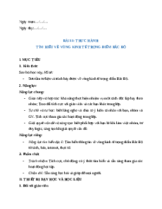 Giáo án Bài 11 Địa lí 9 Cánh diều: Thực hành