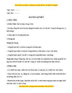 Giáo án Bài tập chủ đề 5 Vật lí 10 Cánh diều (2024)