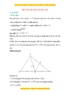 Lý thuyết Bài 5: Tích của một số với một vectơ Toán 10 Cánh diều