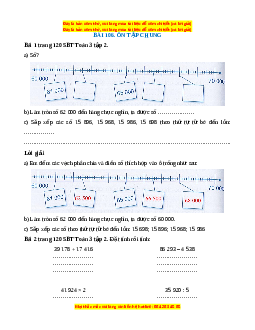 VBT Toán lớp 3 Bài 106 (Cánh diều): Ôn tập chung
