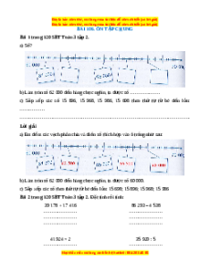 VBT Toán lớp 3 Bài 106 (Cánh diều): Ôn tập chung