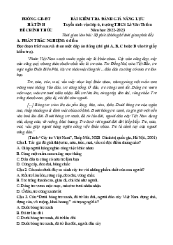 22 Đề thi Tiếng Việt vào lớp 6 Hà Tĩnh (các năm)