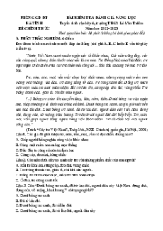 22 Đề thi Tiếng Việt vào lớp 6 Hà Tĩnh (các năm)