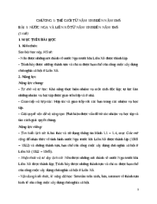 Giáo án Bài 1 Lịch sử 9 Chân trời sáng tạo: Nước Nga và Liên Xô từ năm 1918 đến năm 1945