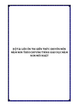 Tài liệu ôn thi viên chức Mầm non vòng 2