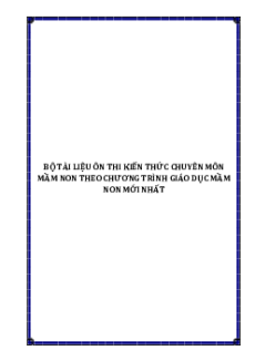 Tài liệu ôn thi viên chức Mầm non vòng 2