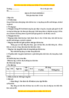 Giáo án Ôn tập chương 5 Hóa học 11 Kết nối tri thức