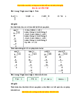 Giải Sgk Toán lớp 3 Bài 30: Luyện tập(Cánh diều)