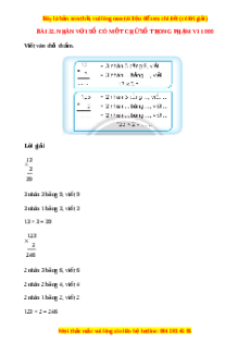 VBT Toán lớp 3 Bài 32 (Chân trời sáng tạo): Nhân với số có một chữ số trong phạm vi 1000