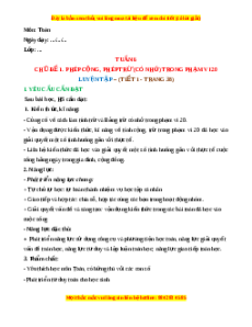 Giáo án Luyện tập (Trang 38) Toán lớp 2 Cánh diều