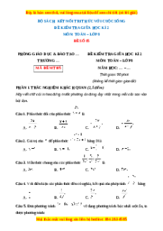 Đề thi giữa kì 2 Toán 8 Kết nối tri thức (Đề 5)