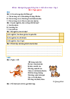 Bài tập hàng ngày Tiếng việt lớp 3 Kết nối tri thức