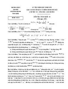 Đề thi HSG Toán 10 Trường THPT Chuyên Lê Hồng Phong - Nam Định