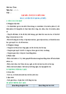 Giáo án Bài 9: Luyện tập chung Toán lớp 5 Kết nối tri thức
