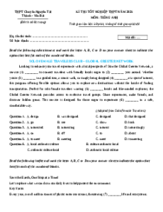 Đề thi thử tốt nghiệp Tiếng Anh 2025 THPT Chuyên Nguyễn Tất Thành Yên Bái