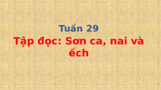 Giáo án Powerpoint Tập đọc: Sơn ca, nai và ếch Tiếng việt lớp 1 Cánh diều