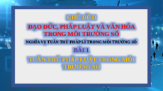 Giáo án PowerPoint Chủ đề D Bài 1 Tin học 10 cánh diều: Tuân thủ pháp luật trong môi trường số