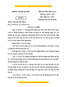 Đề thi giữa kì 2 Ngữ Văn lớp 7 Kết nối tri thức (Đề 3)