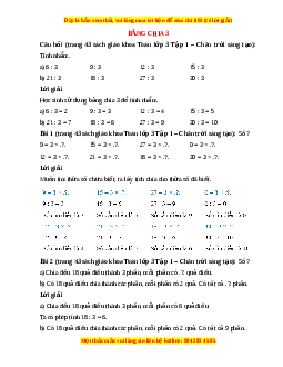 Giải Sgk Toán lớp 3 Bài 25: Bảng chia 3 (Chân trời sáng tạo)