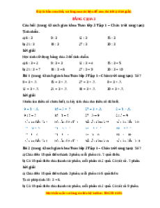 Giải Sgk Toán lớp 3 Bài 25: Bảng chia 3 (Chân trời sáng tạo)