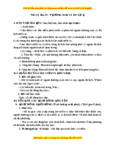 Giáo án Bài 15 Địa lí 9: Thương mại và du lịch