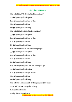 Trắc nghiệm Ôn tập chương 4 Công nghệ 6 Chân trời sáng tạo