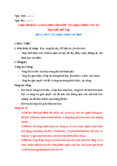 Giáo án chuyên đề NLS Toán 11 Kết nối tri thức Bài 8: Một vài khái niệm cơ bản