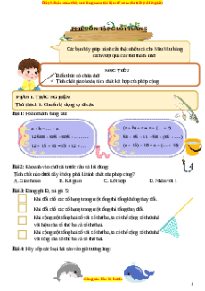 Bài tập cuối tuần Toán 4 Tuần 5 Chân trời sáng tạo (có lời giải)